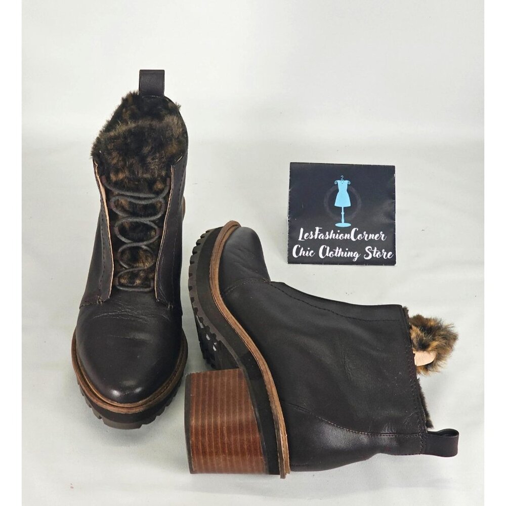 Kelsi Dagger Women's Brown Leather  Brooklyn Patterson Hiking Boots Size 10 286 - Picture 13 of 16